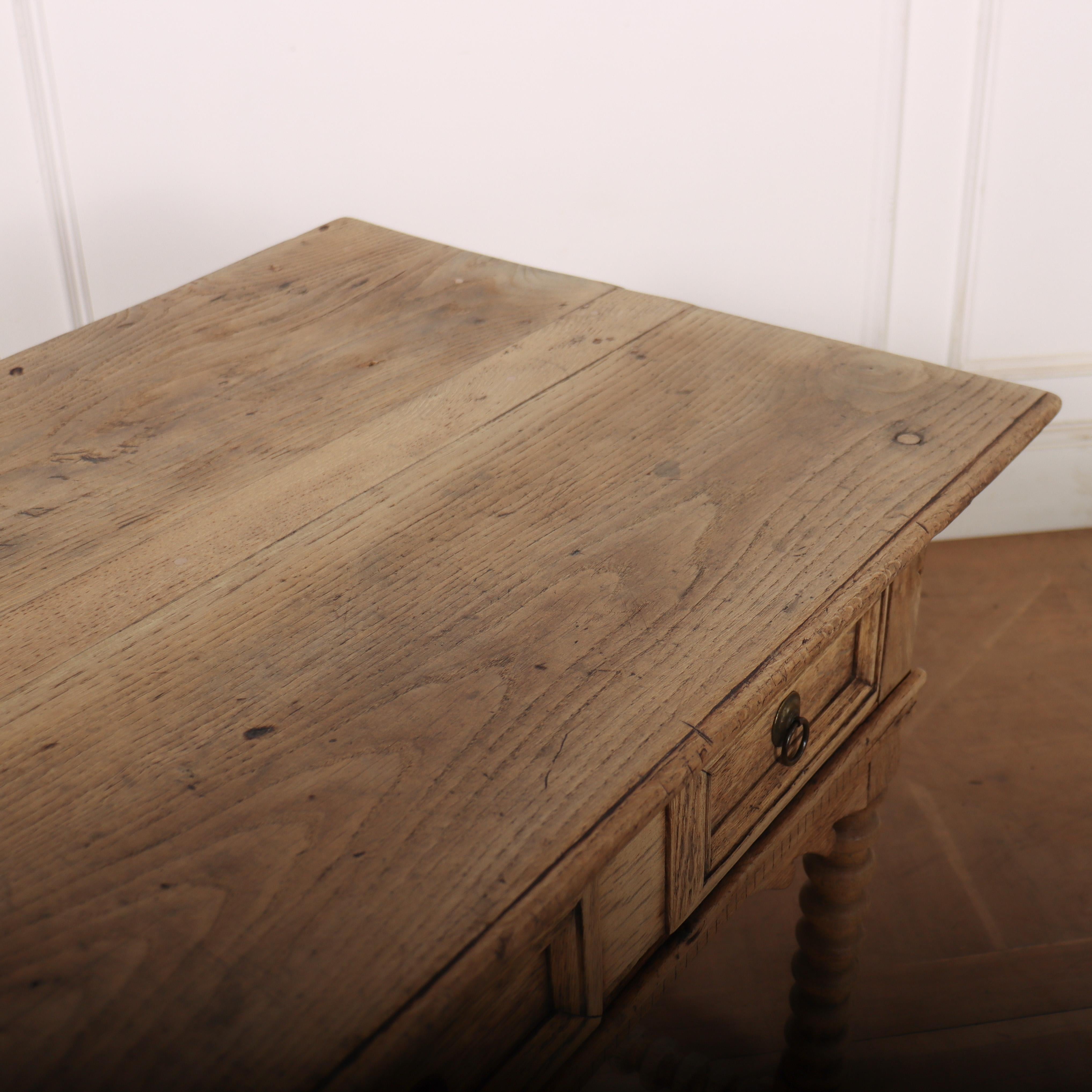 English Bleached Oak Lamp Table For Sale 5