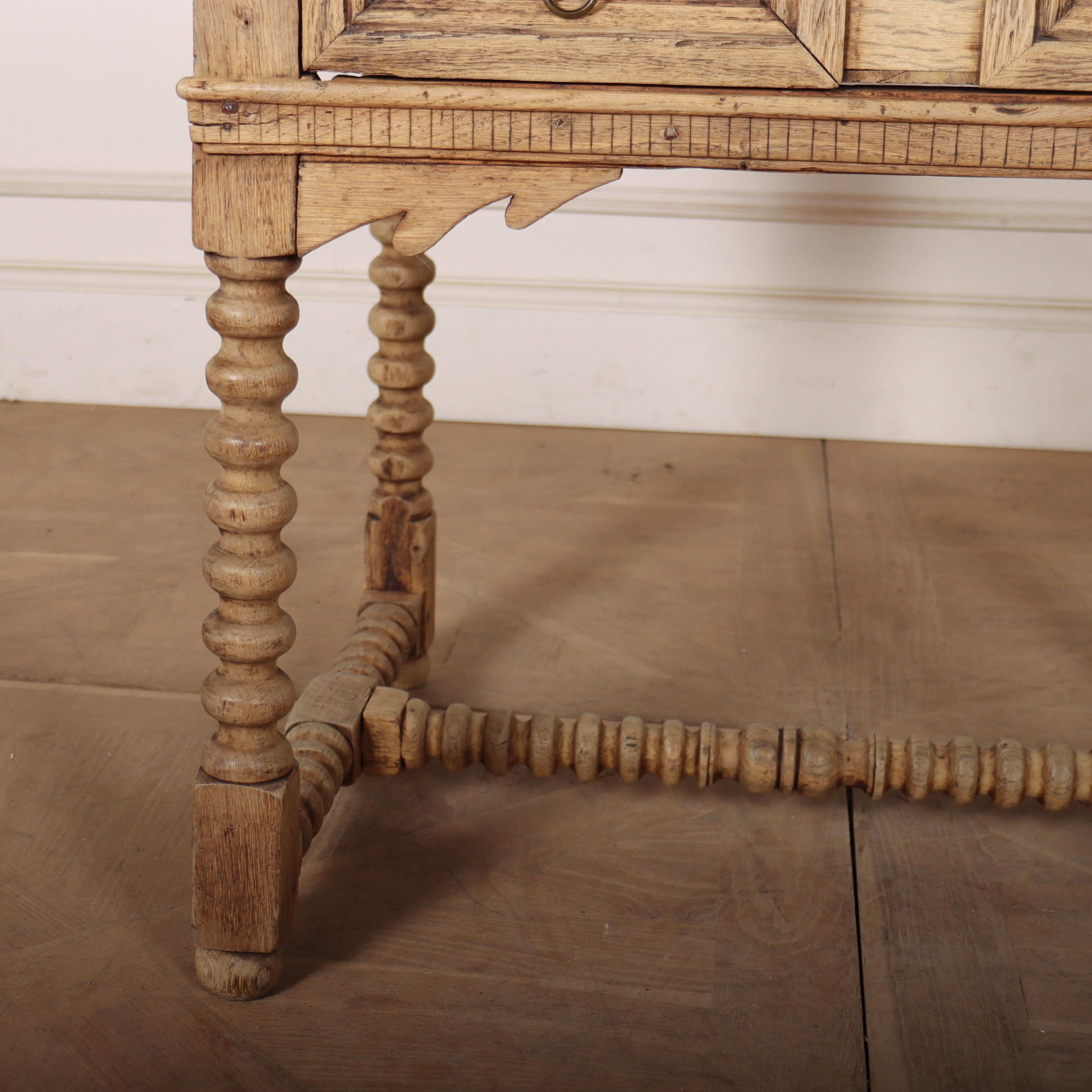 George III English Bleached Oak Lamp Table For Sale