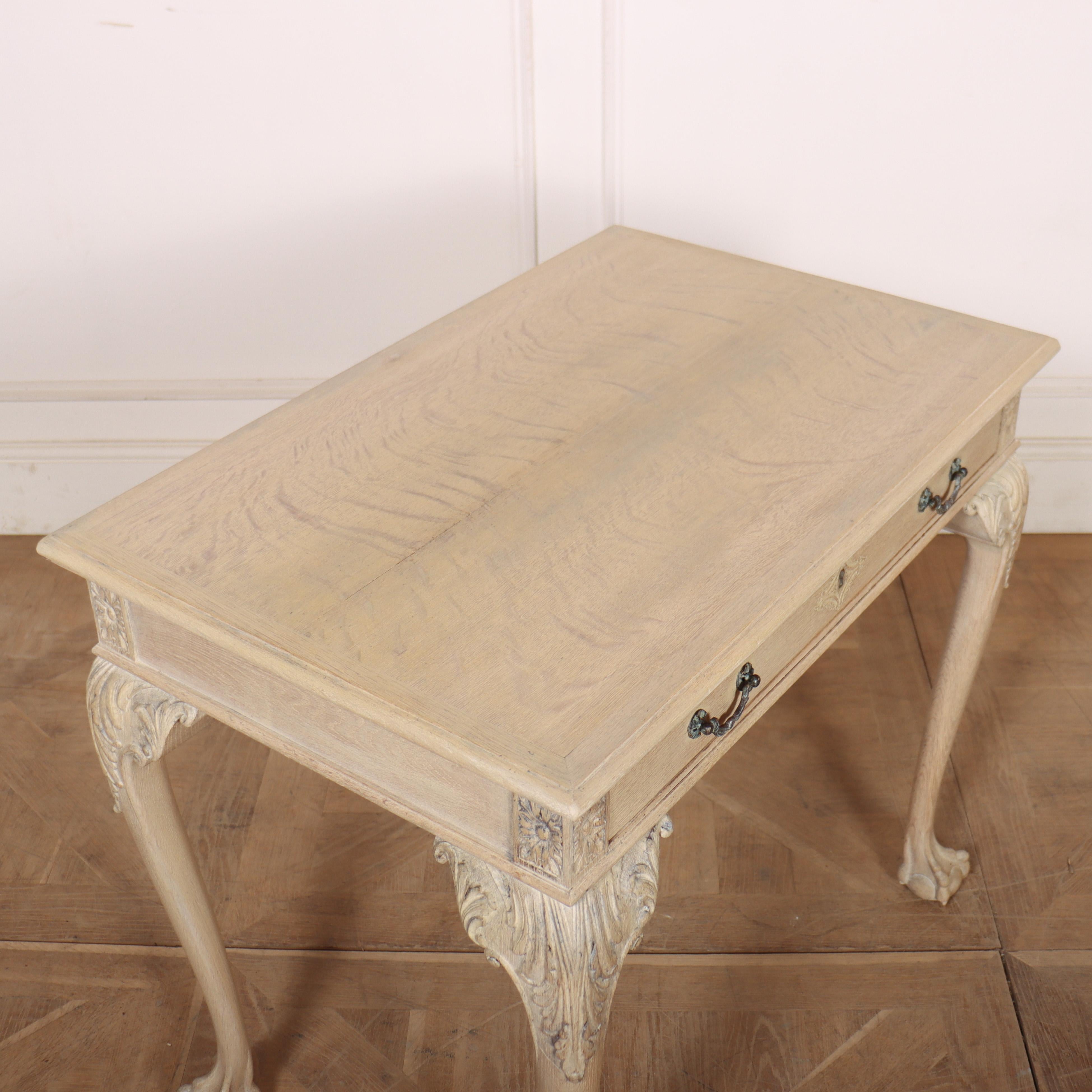 English Bleached Oak Lamp Table For Sale 1