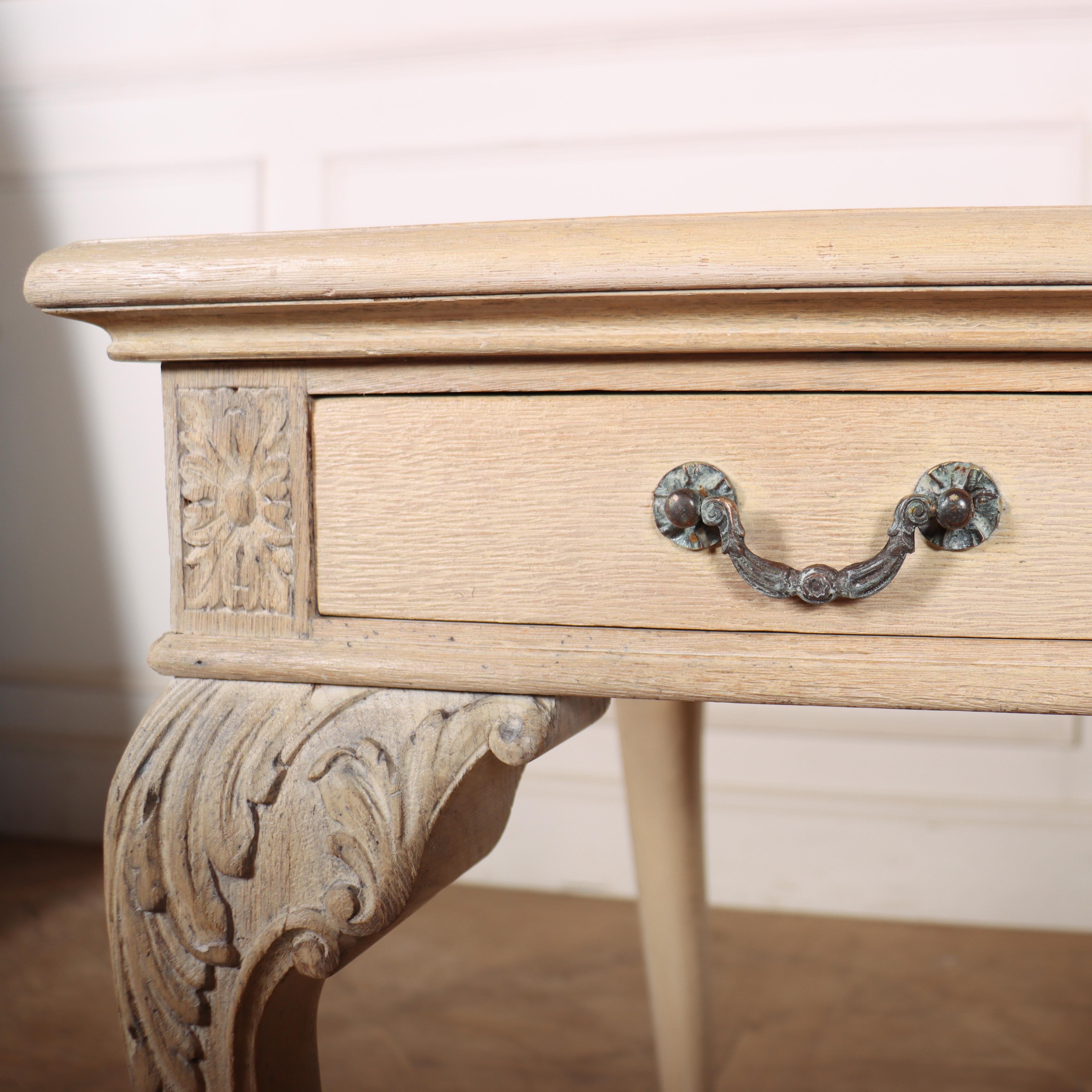 English Bleached Oak Lamp Table For Sale 3