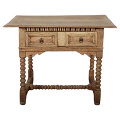 English Bleached Oak Lamp Table