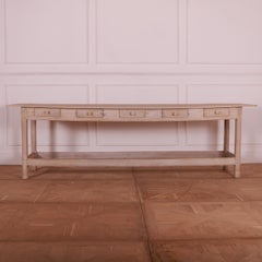 English Bleached Oak Serving Table