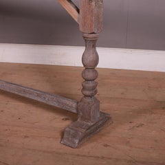 English Bleached Oak Trestle Table