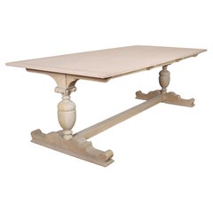 English Bleached Oak Trestle Table