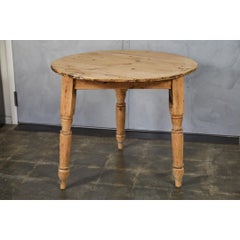 English Bleached Pine Cricket Table