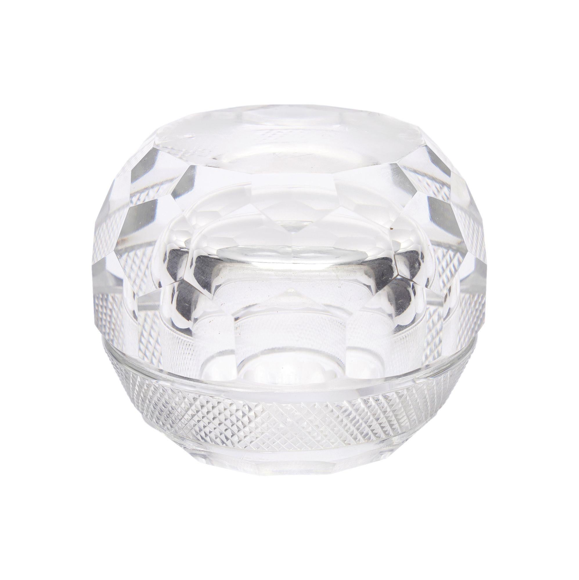 English blown and cut glass match striker, c. 1880-1900 1