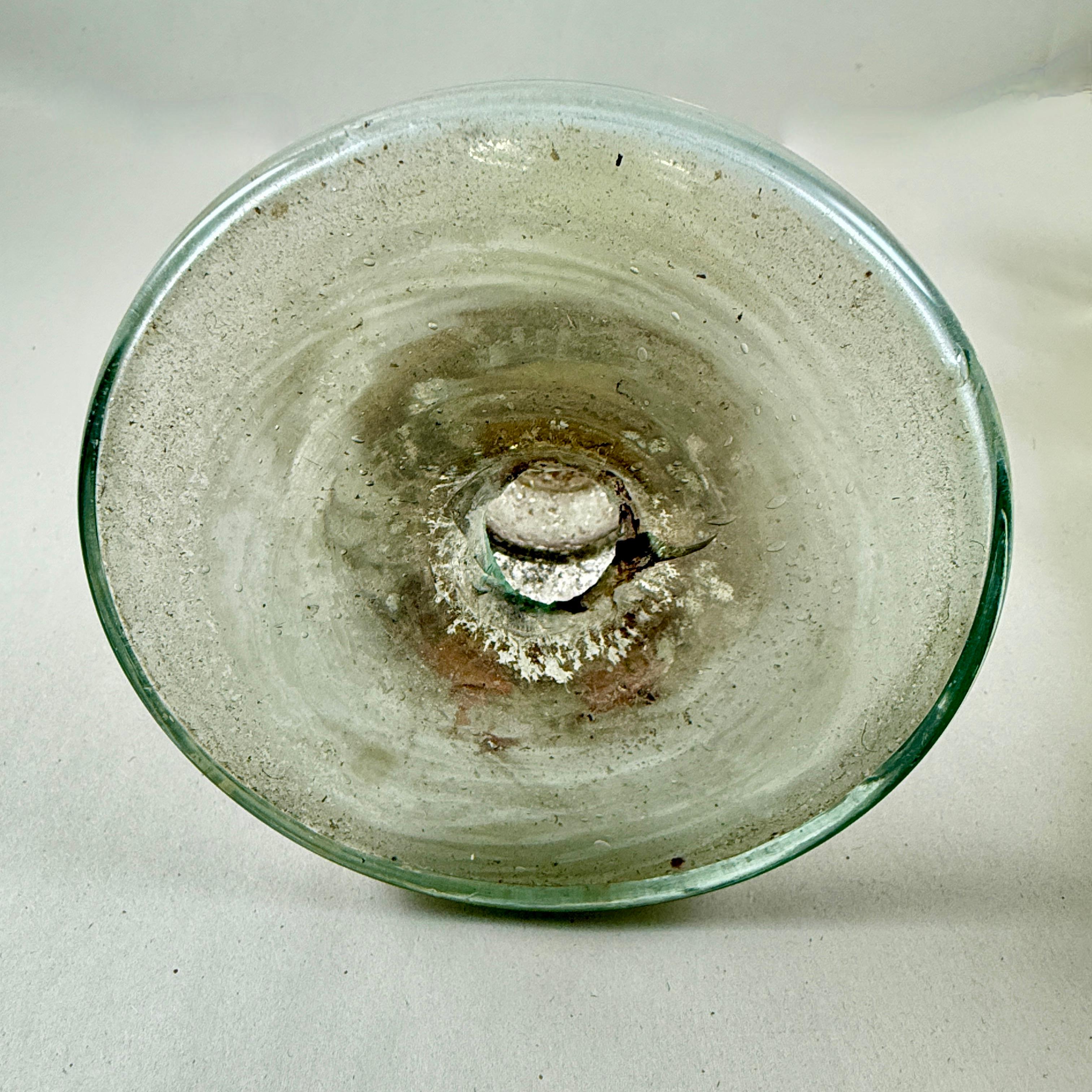 English Blown Mercury Glass Silvered Candlesticks, a pair, circa 1840-1855 For Sale 6