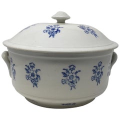 English Blue and White Antique Ironstone Tureen