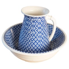 Azul inglés y blanco Brown-Westhead, Moore & Co. Lavabo Modelo La Valeta