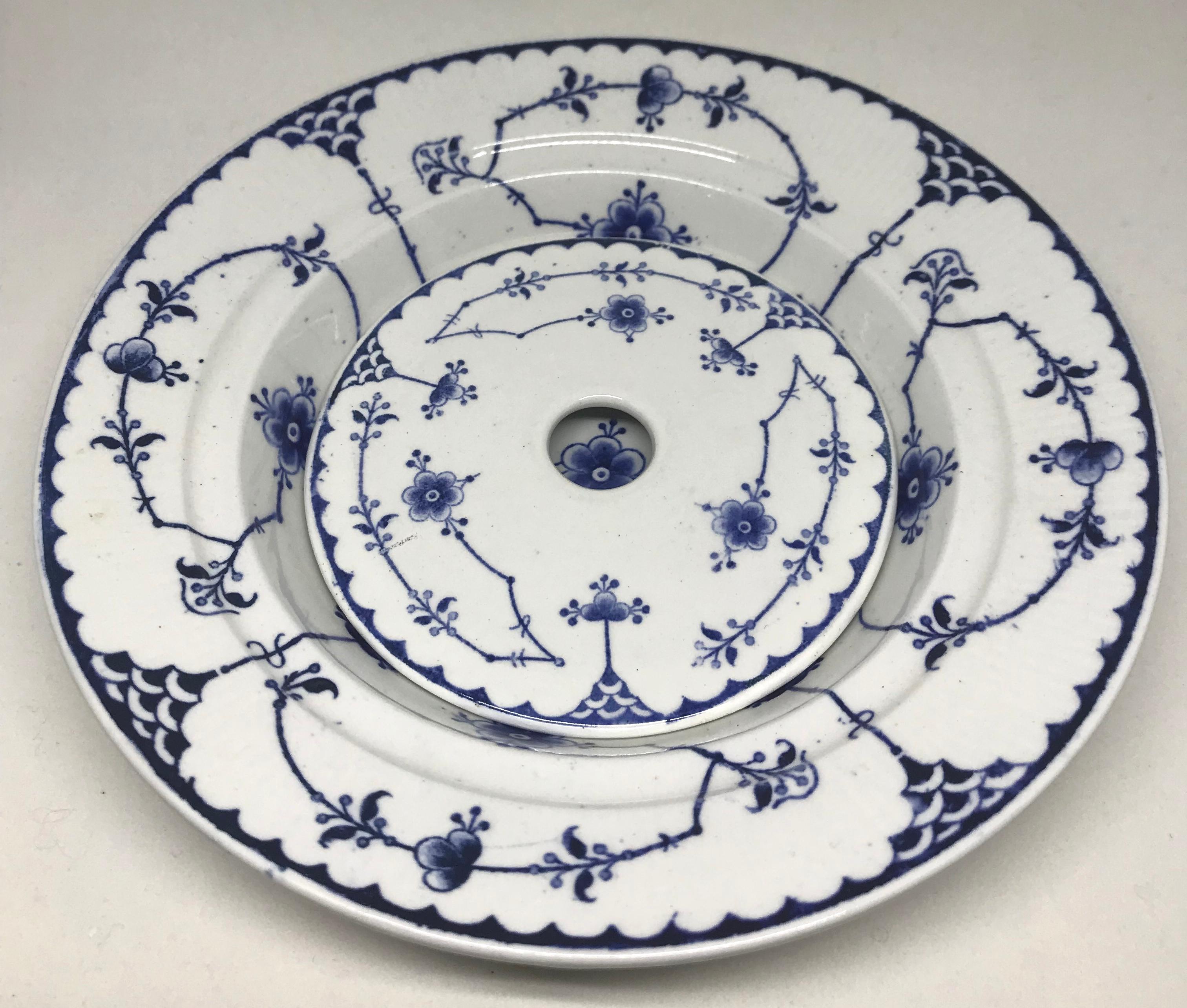 English Blue and White Covered Dish For Sale 2