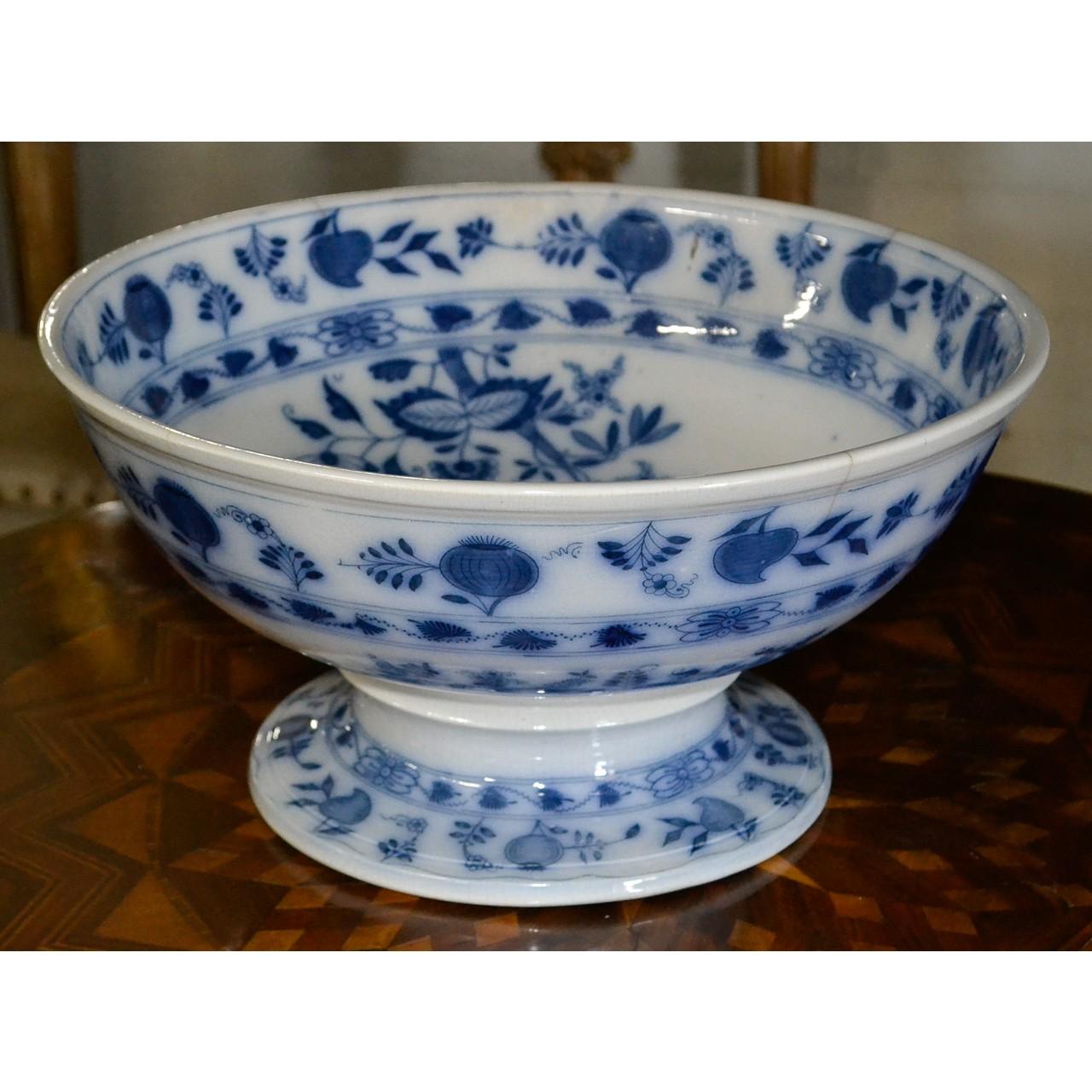 blue and white bowls