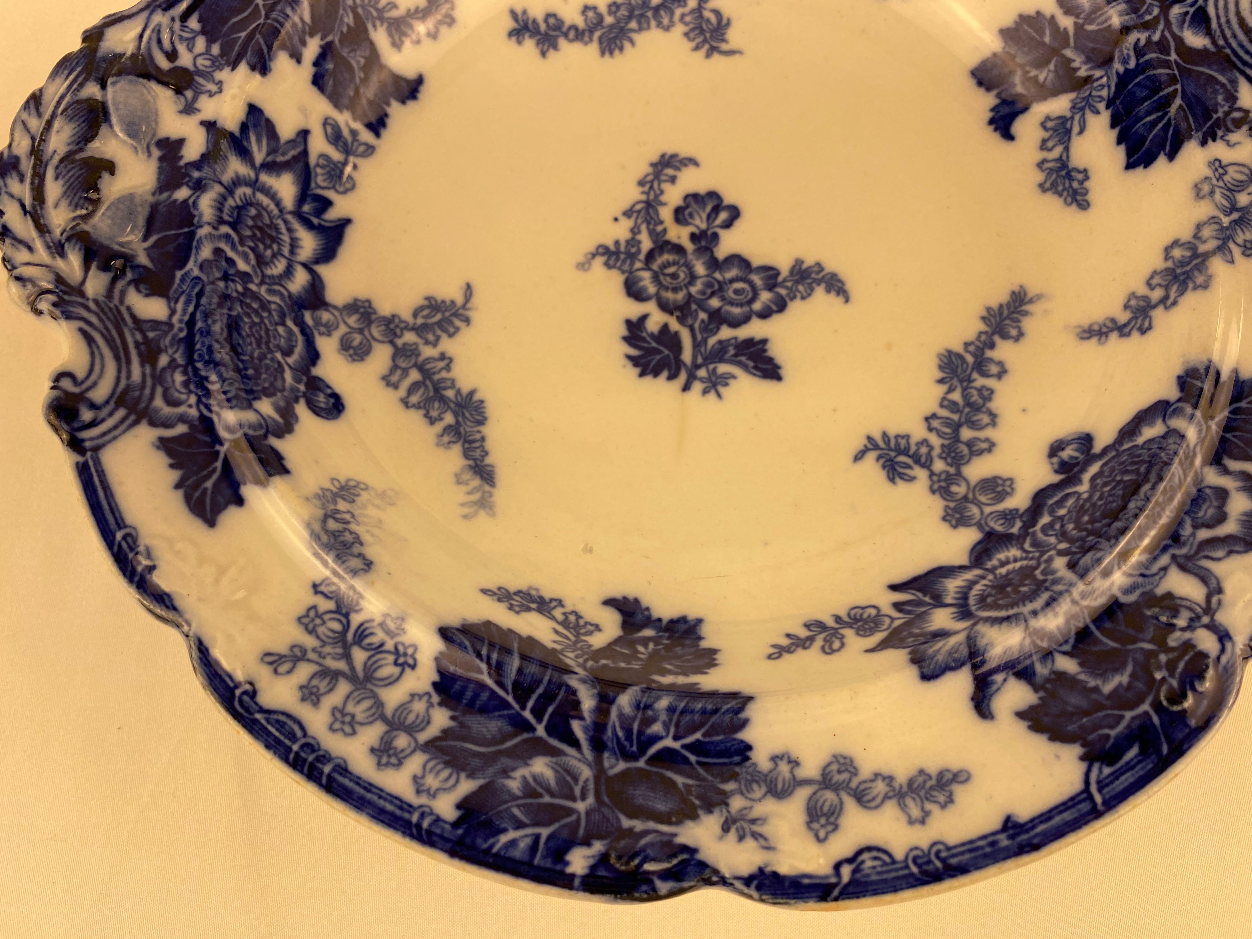 porcelaine anglaise ancienne bleue