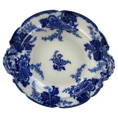 English Blue and White Ironstone Tableware, Transfer Bowl by Cauldon Messina