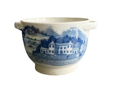 English Blue and White Transferware Small Tureen