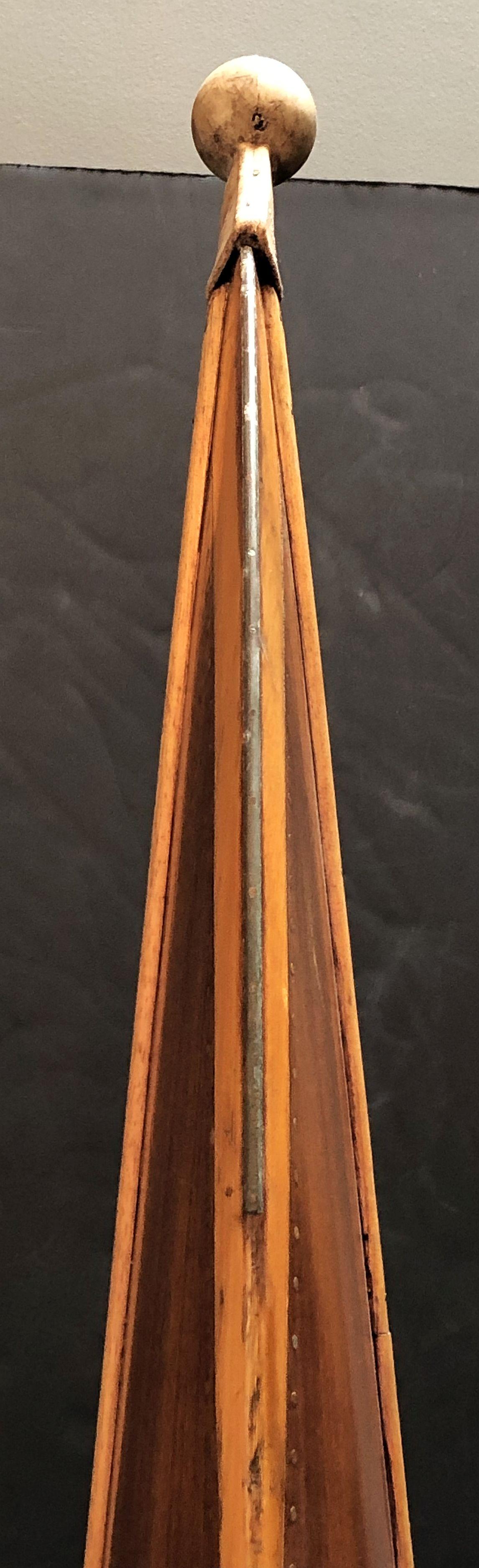 English Boat Shelf or Book Case of Mahogany in the Form of a Row Boat 5