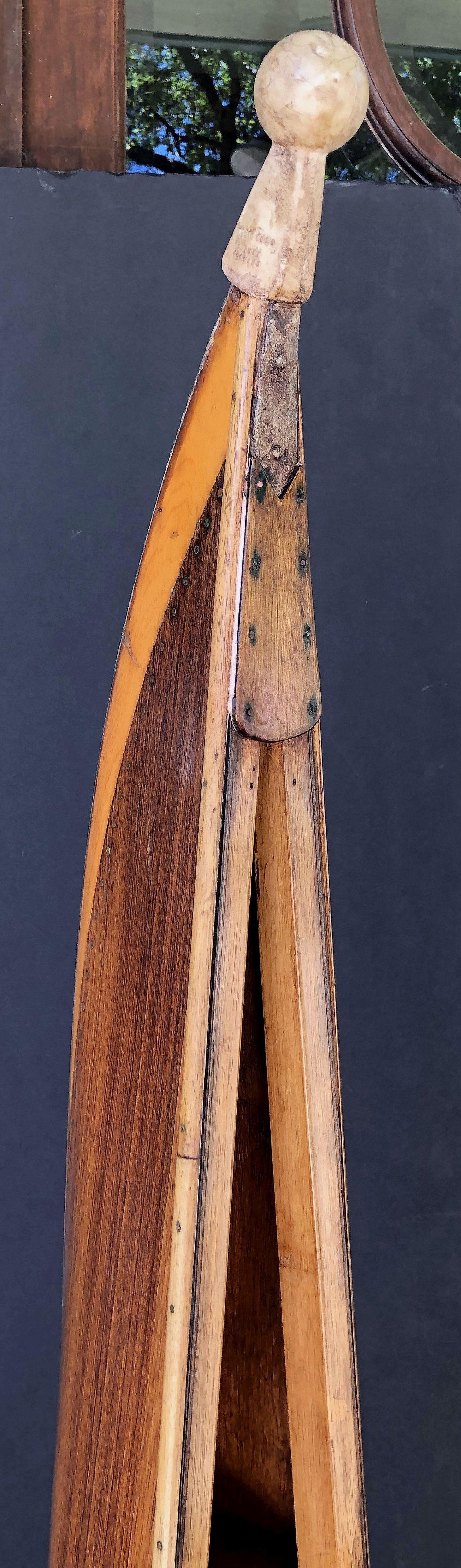 20th Century English Boat Shelf or Book Case of Mahogany in the Form of a Row Boat