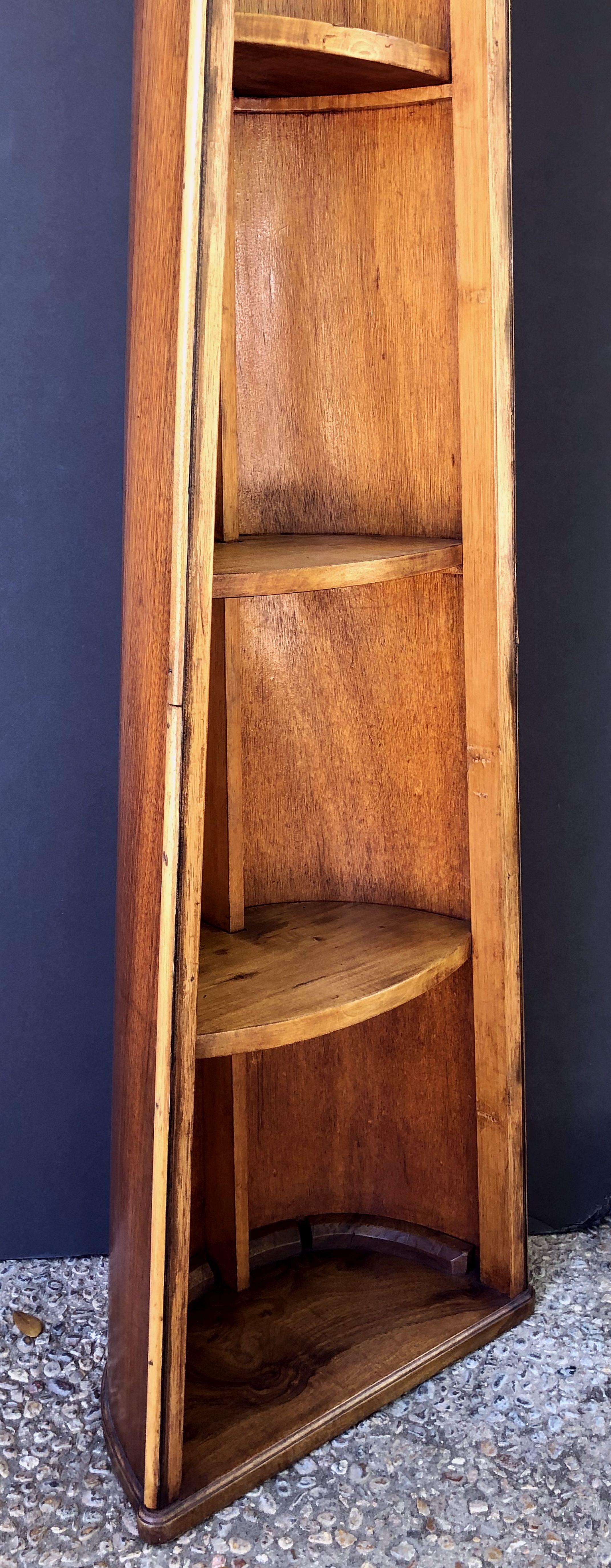 English Boat Shelf or Book Case of Mahogany in the Form of a Row Boat 1