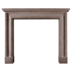 English Bolection Fireplace in Travertine Stone