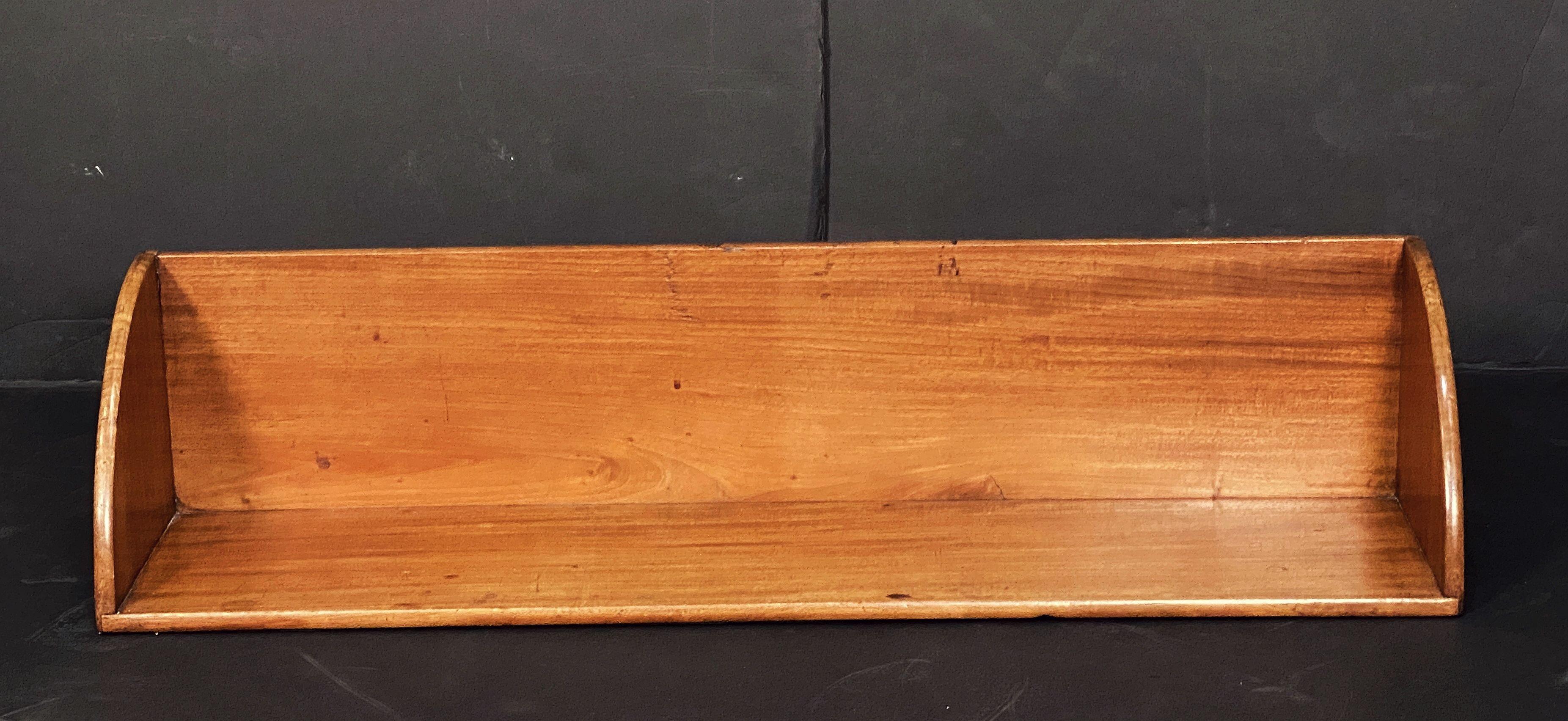 19th Century English Book Rack or Stand of Mahogany with Brass Handles For Sale