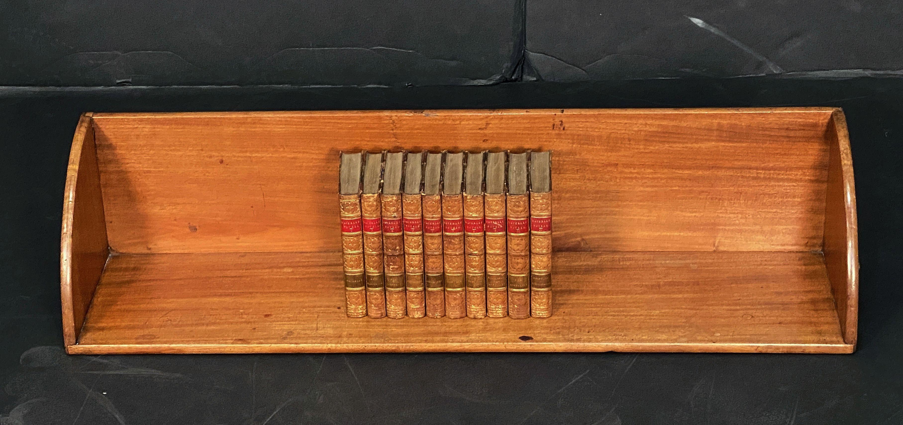 English Book Rack or Stand of Mahogany with Brass Handles For Sale 1