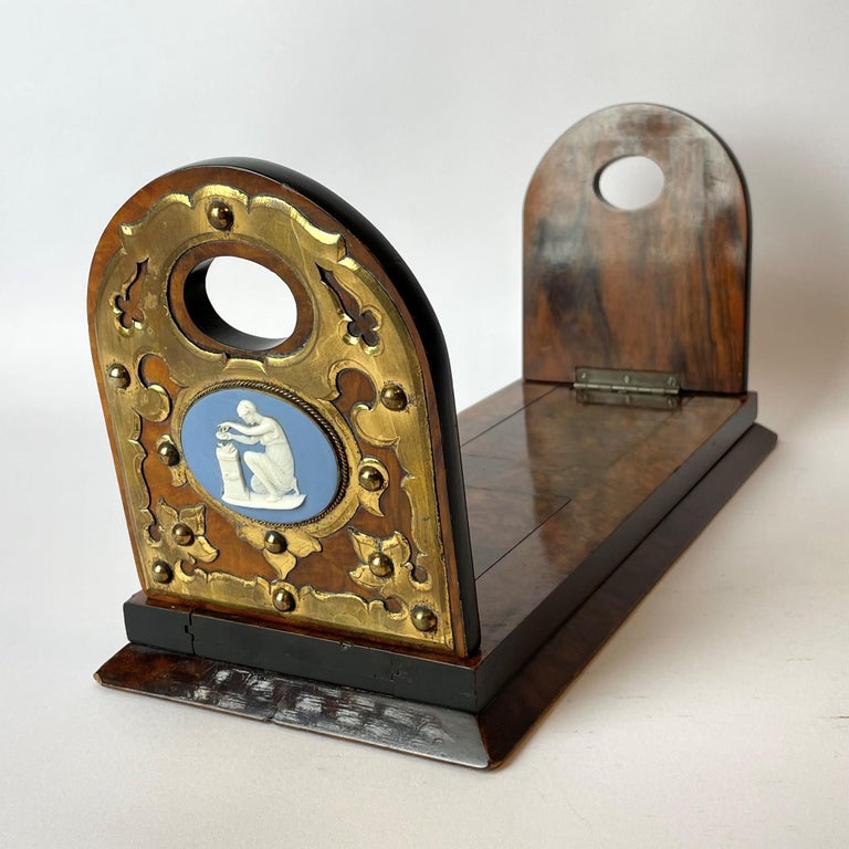 English Bookend with Wedgewood Decorations For Sale at 1stDibs