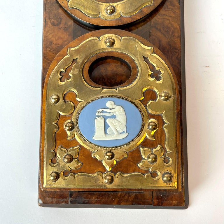 English Bookend with Wedgewood Decorations For Sale at 1stDibs