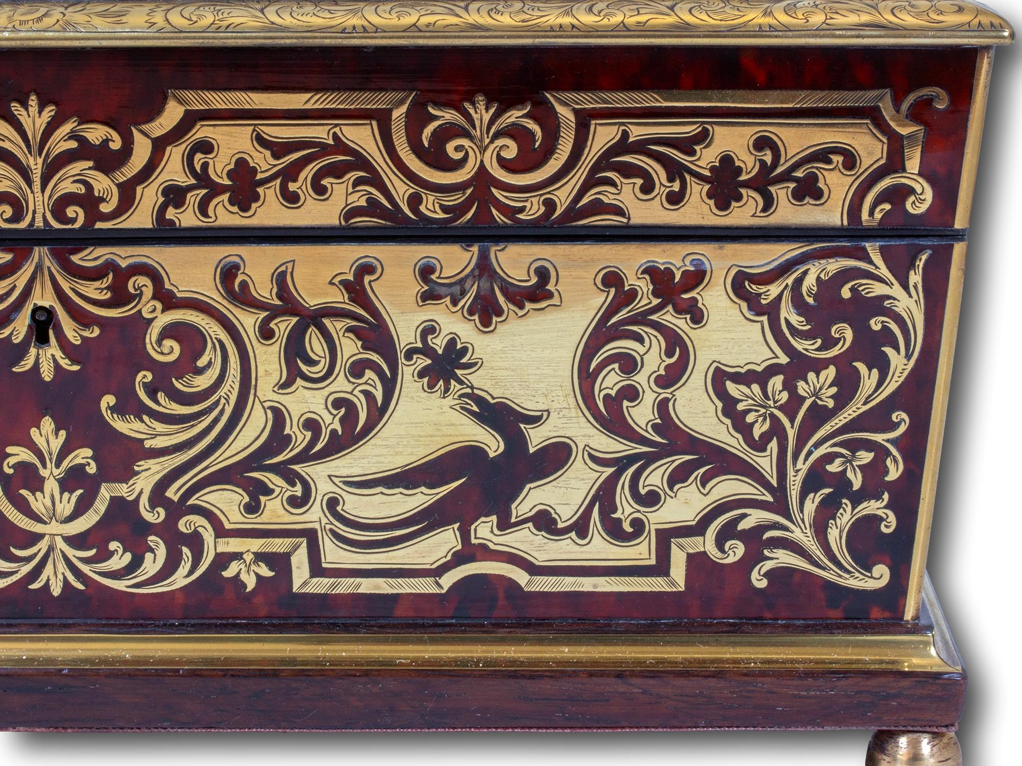 Boîte à couture en boulle anglaise de Friedrich Ludwig Hausburg en vente 3