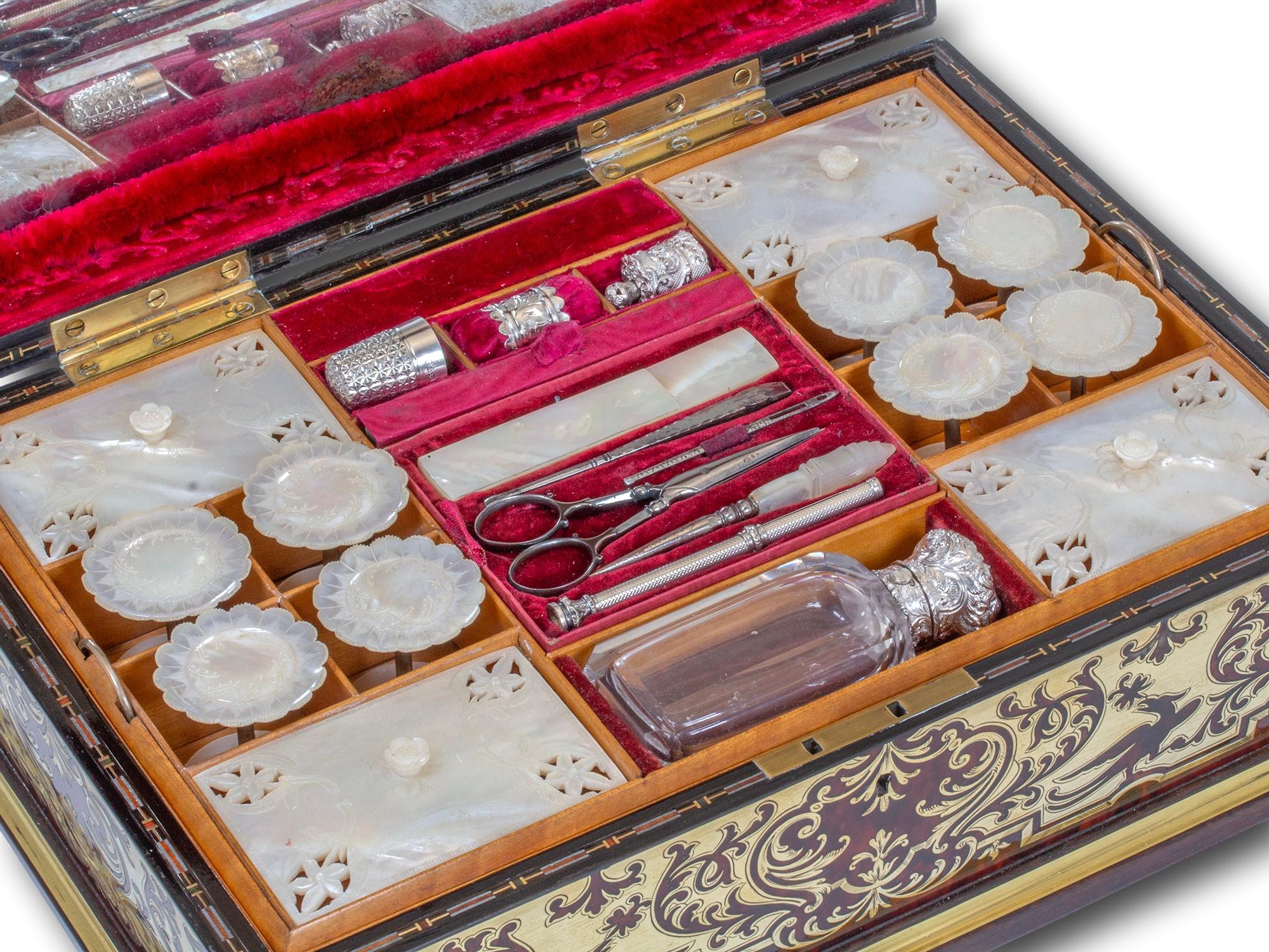 Boîte à couture en boulle anglaise de Friedrich Ludwig Hausburg en vente 6