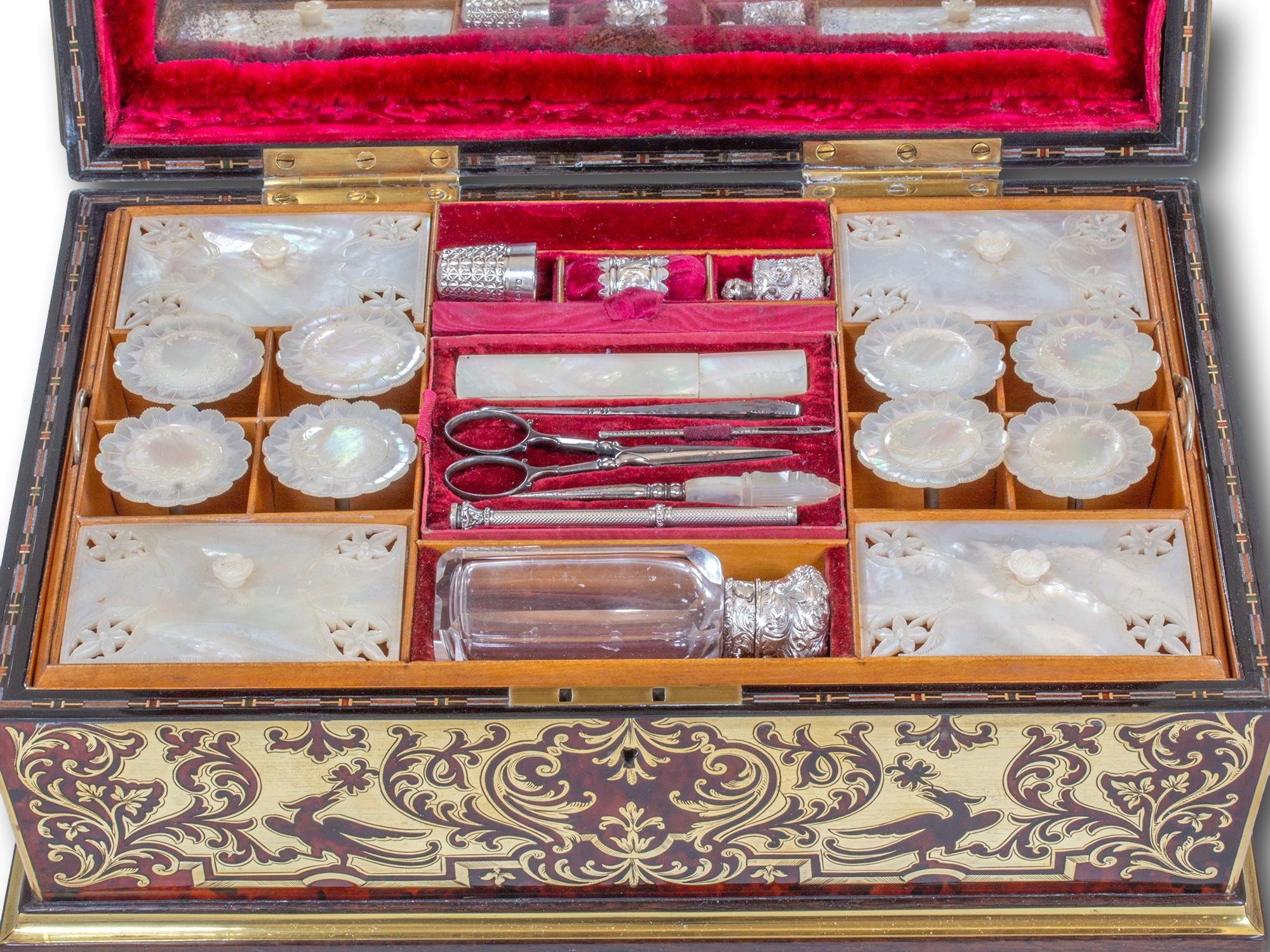 Boîte à couture en boulle anglaise de Friedrich Ludwig Hausburg en vente 7