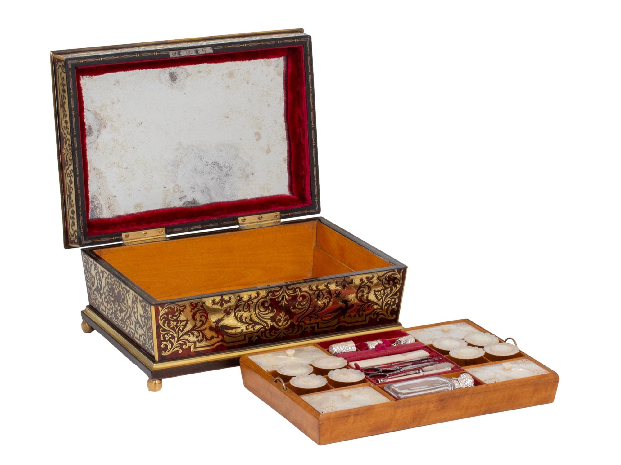 Boîte à couture en boulle anglaise de Friedrich Ludwig Hausburg en vente 9