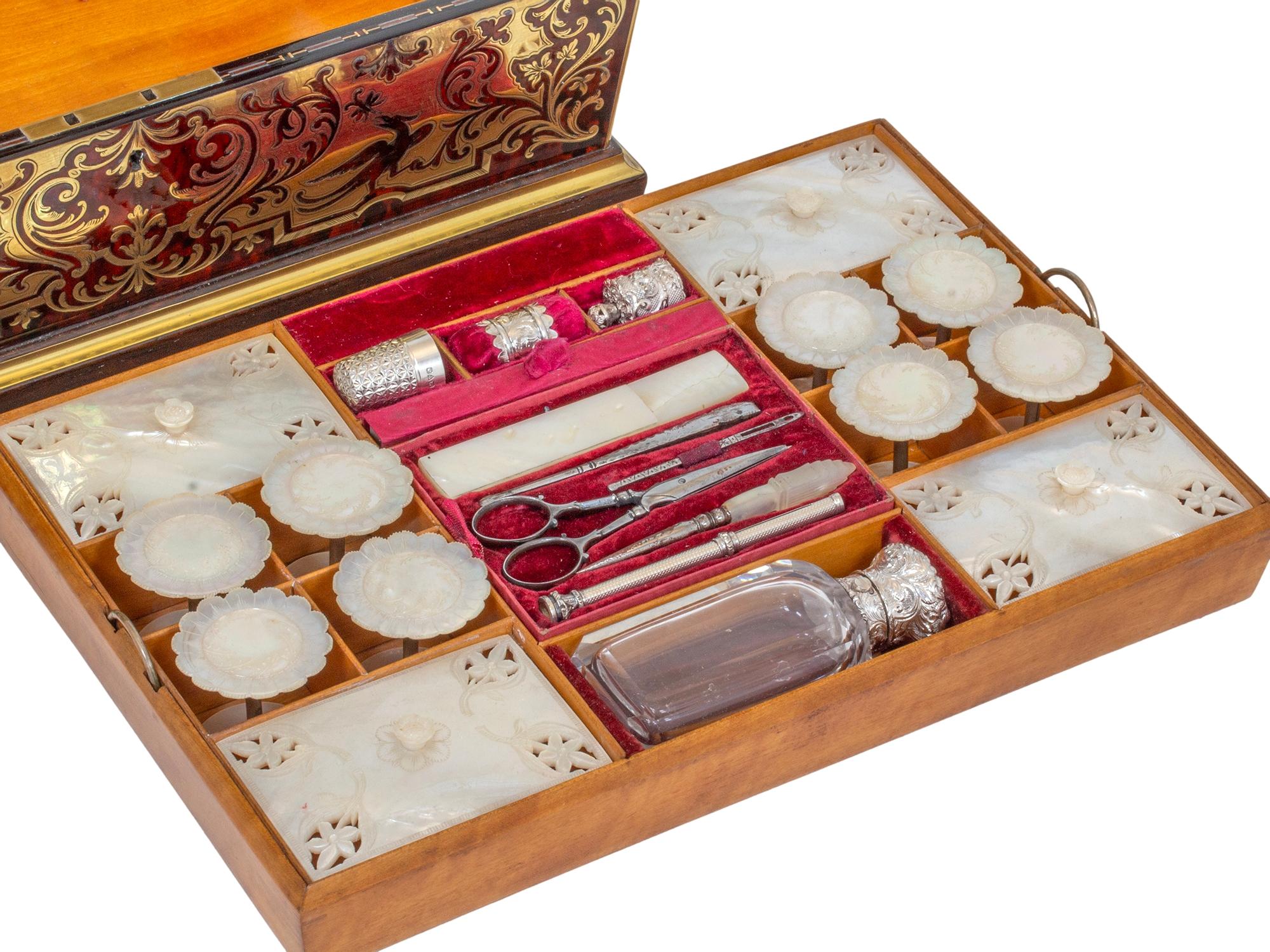 Boîte à couture en boulle anglaise de Friedrich Ludwig Hausburg en vente 10