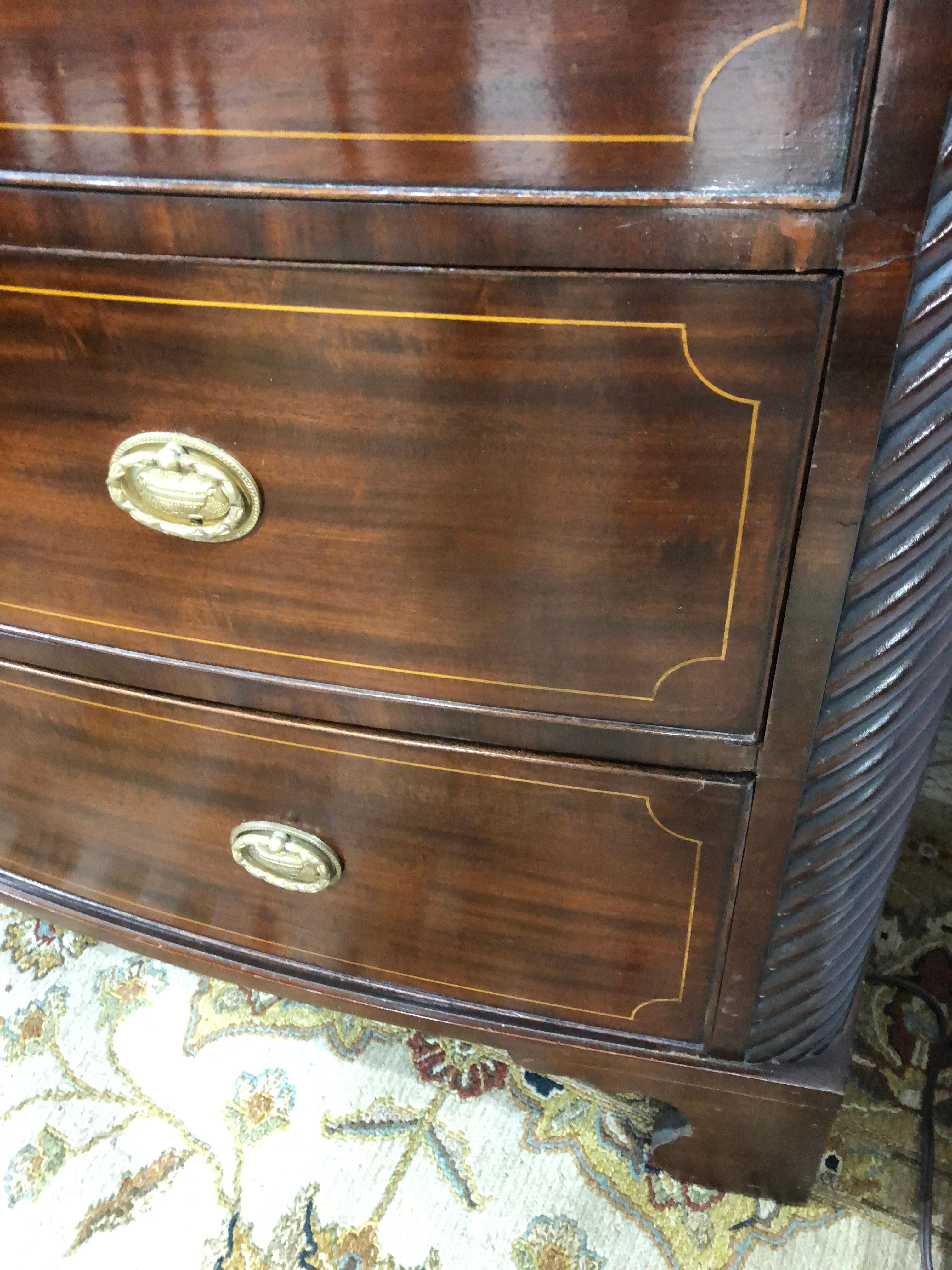 Regency English Bow Front Chest