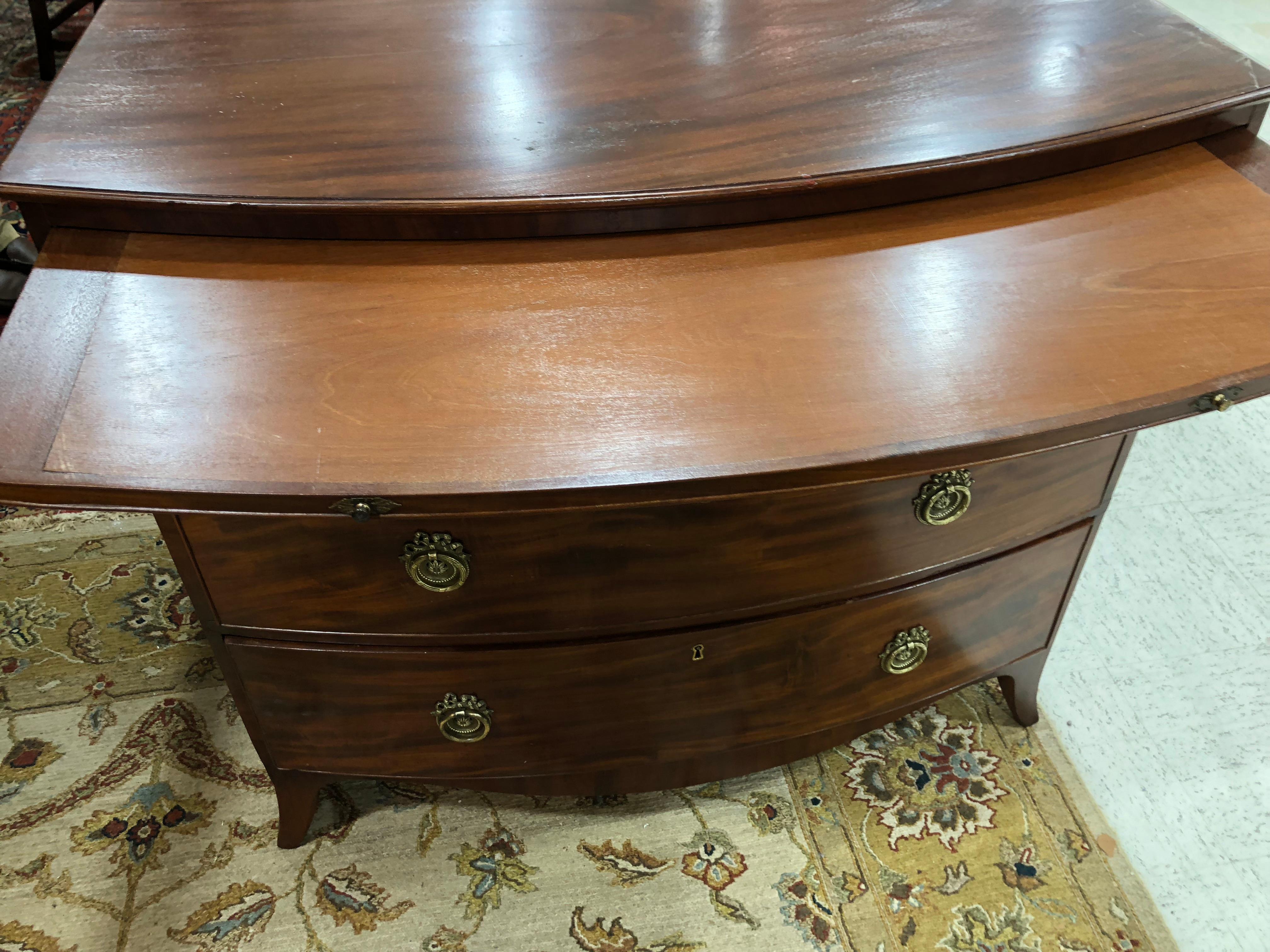 Regency English Bow Front Chest
