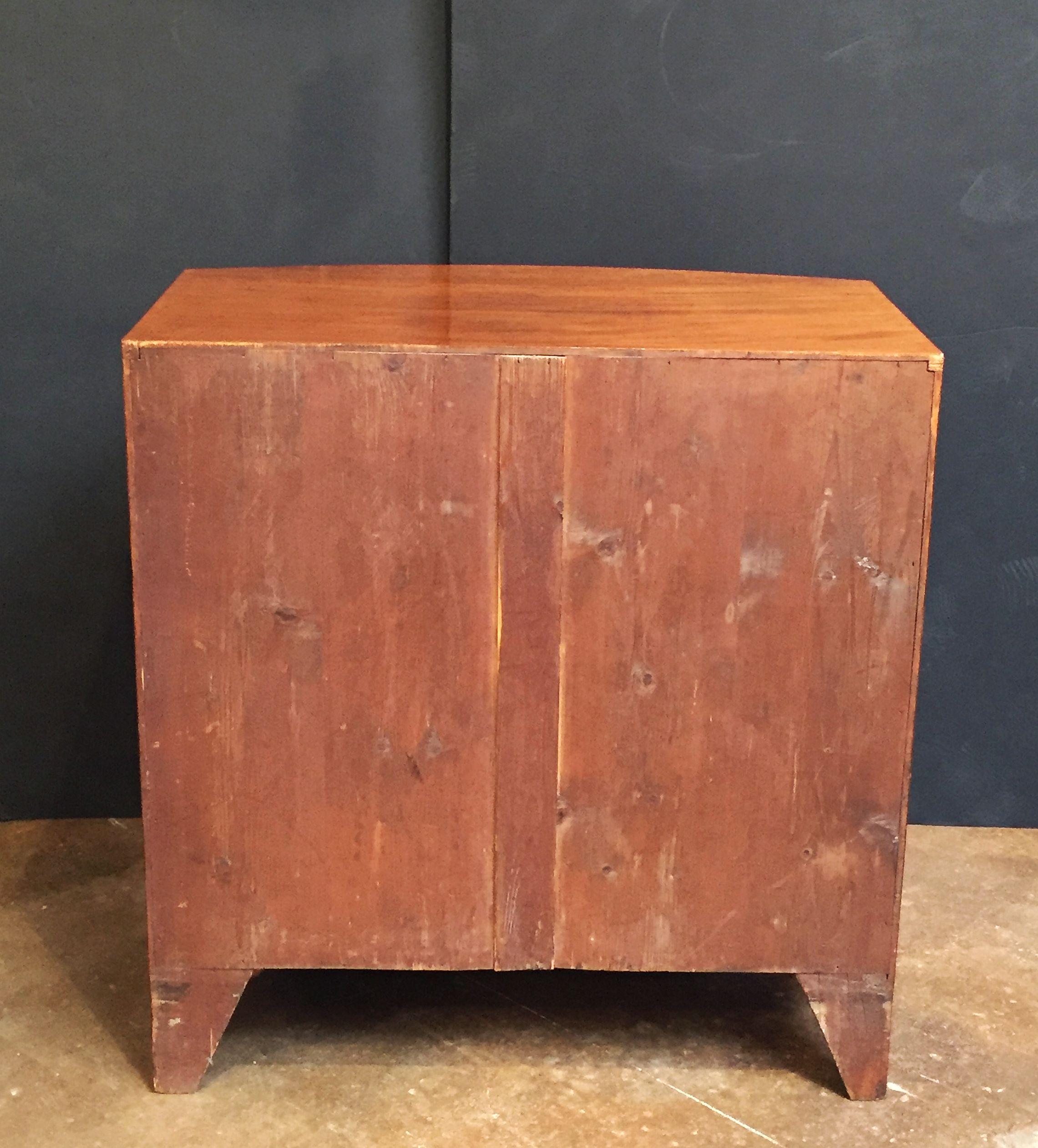 English Bow Front Chest of Mahogany 9