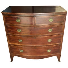 English Bow Front Chest with Inlay