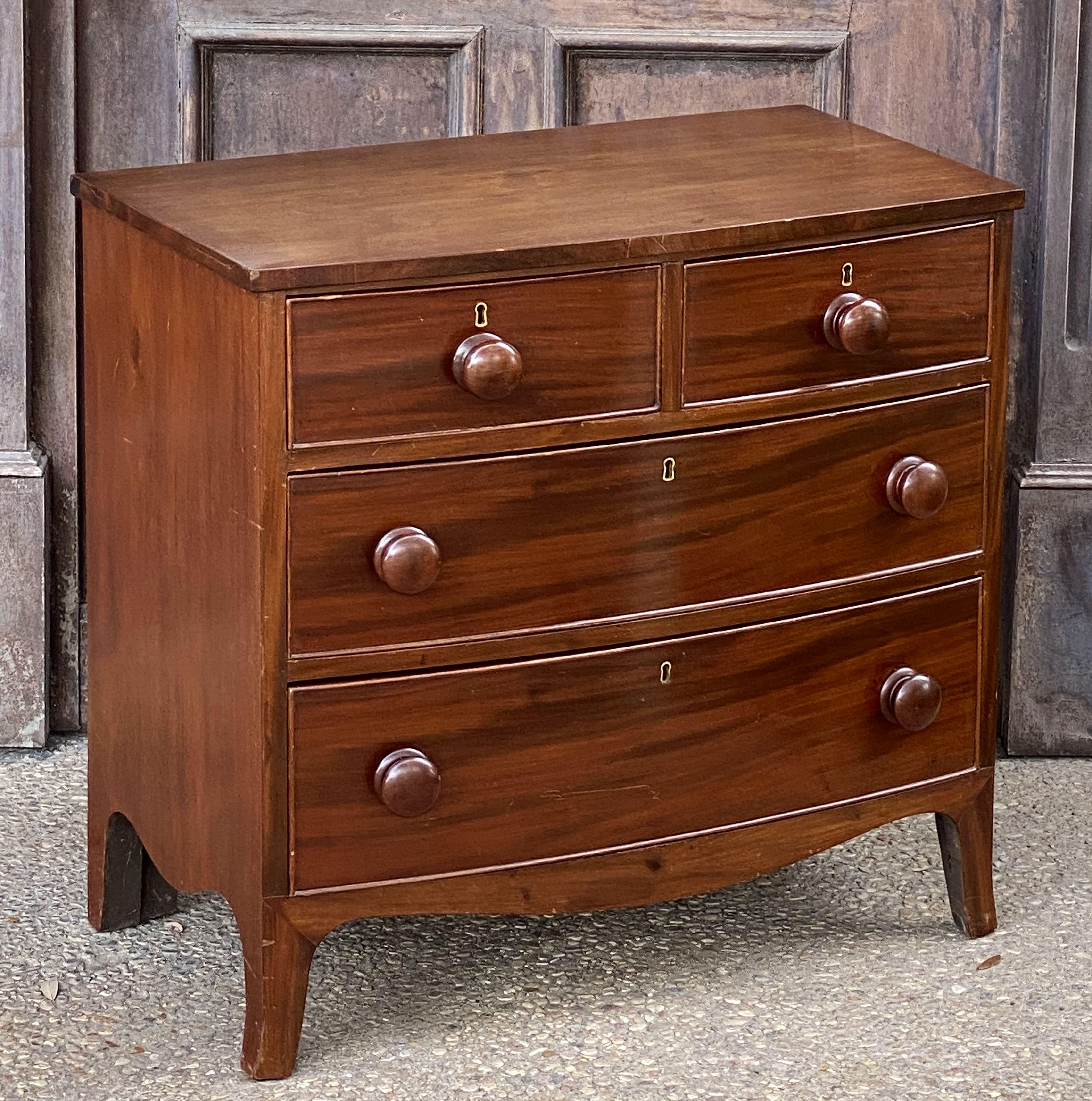 bow front chest of drawers