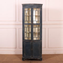 English Bowfront Corner Cupboard