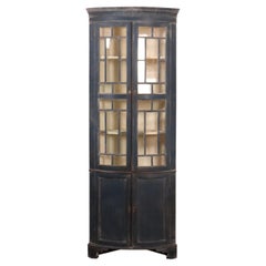 English Bowfront Corner Cupboard