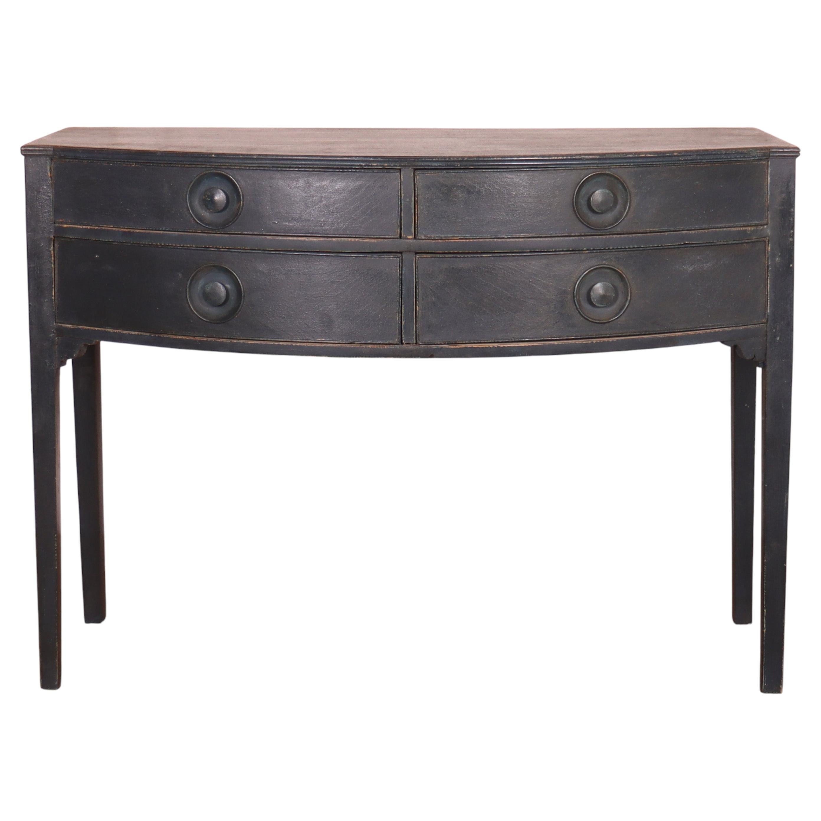 English Bowfront Lamp Table