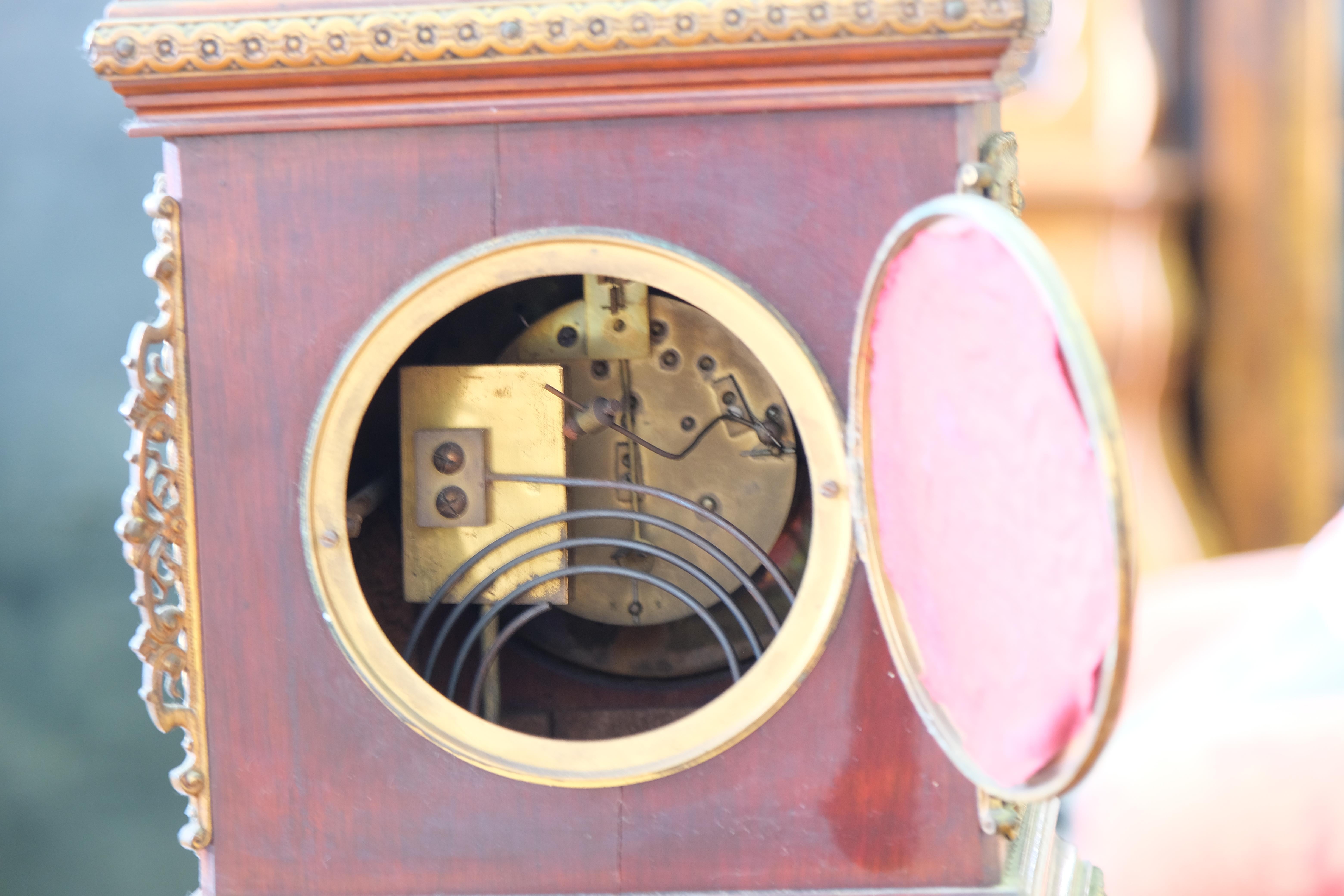 Horloge de support anglaise, XIXe siècle en vente 5