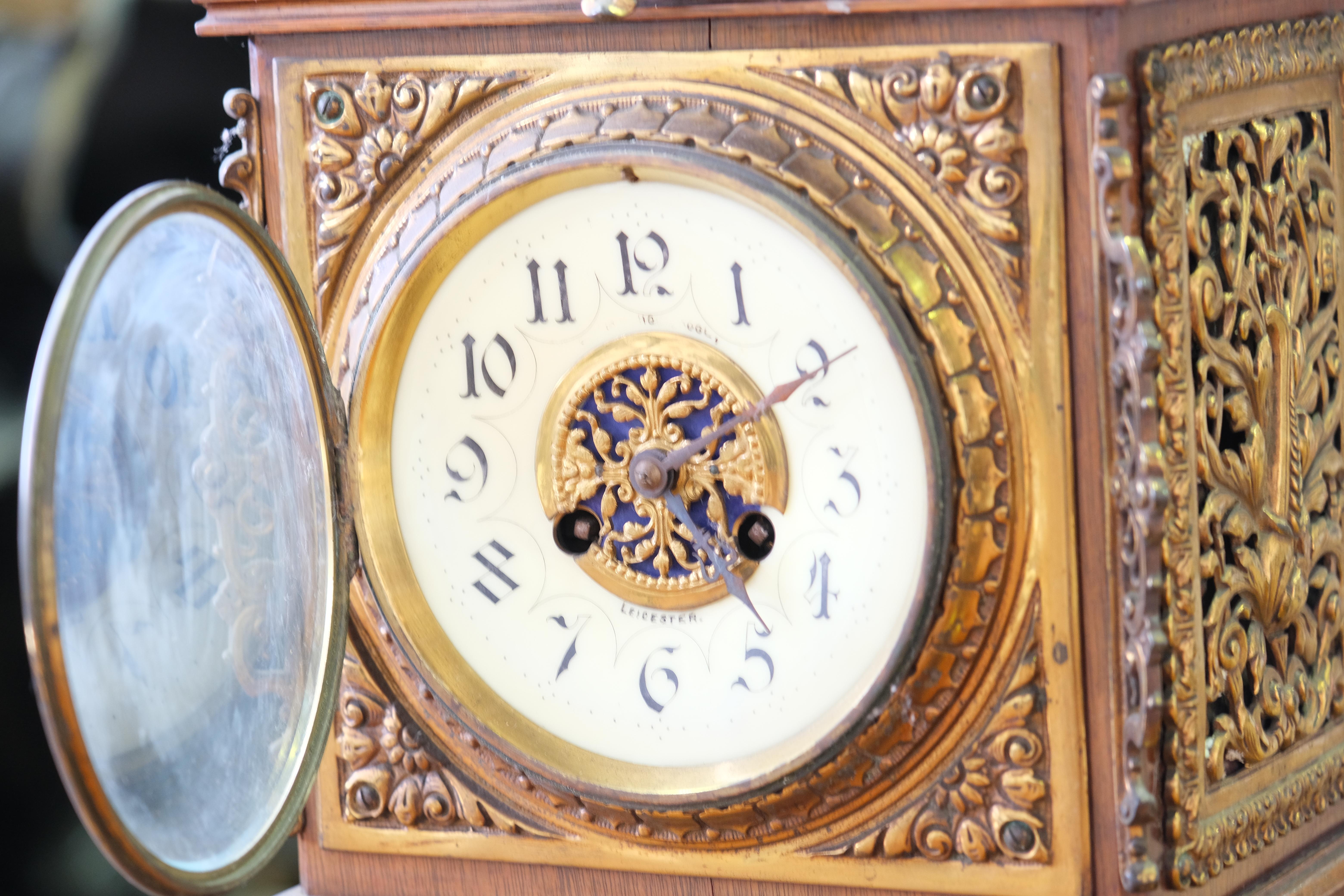 Bronze English Bracket Clock, 19th Century For Sale