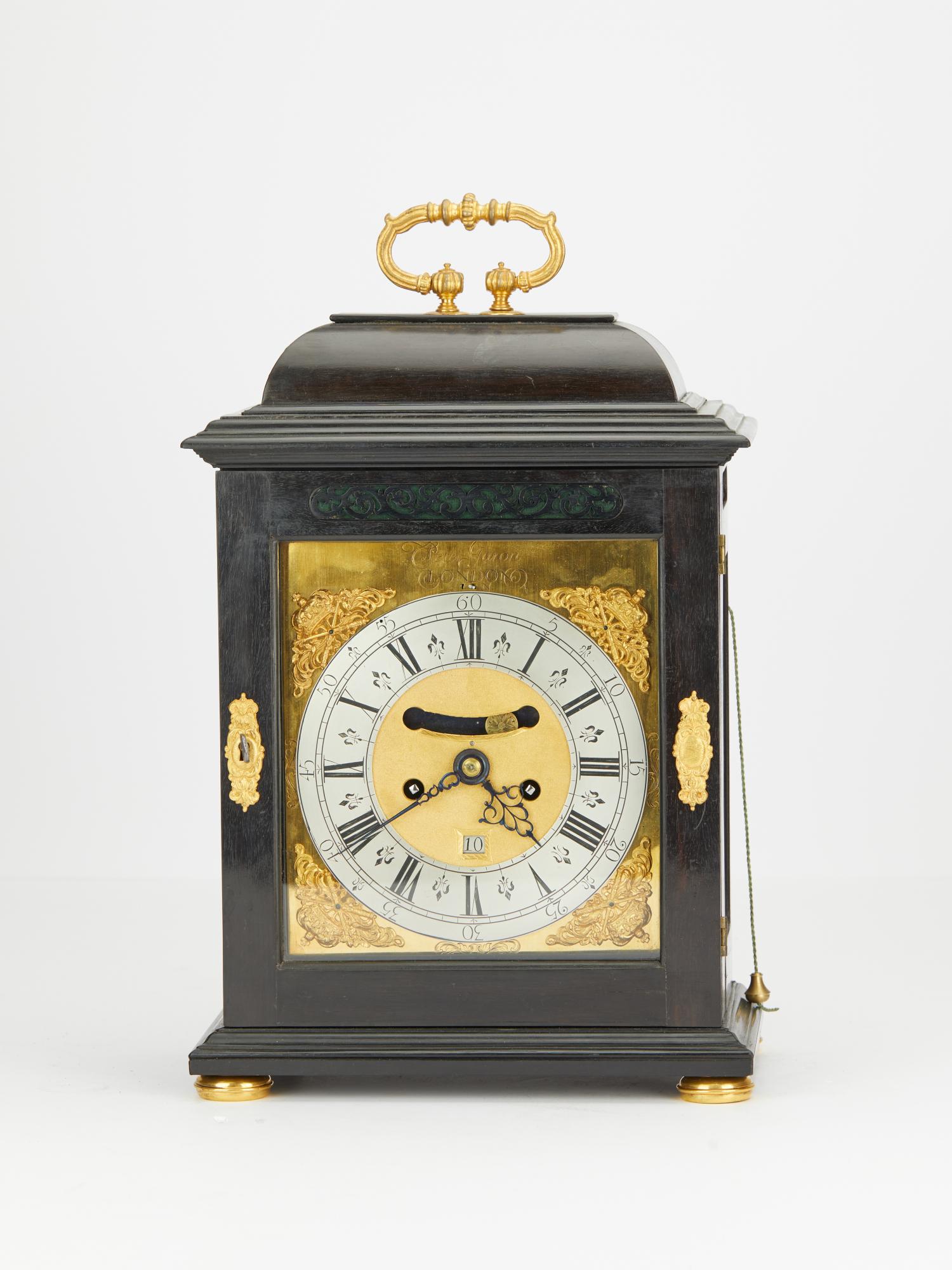English bracket clock by Peter Garon  In Good Condition For Sale In HAARLEM, NL