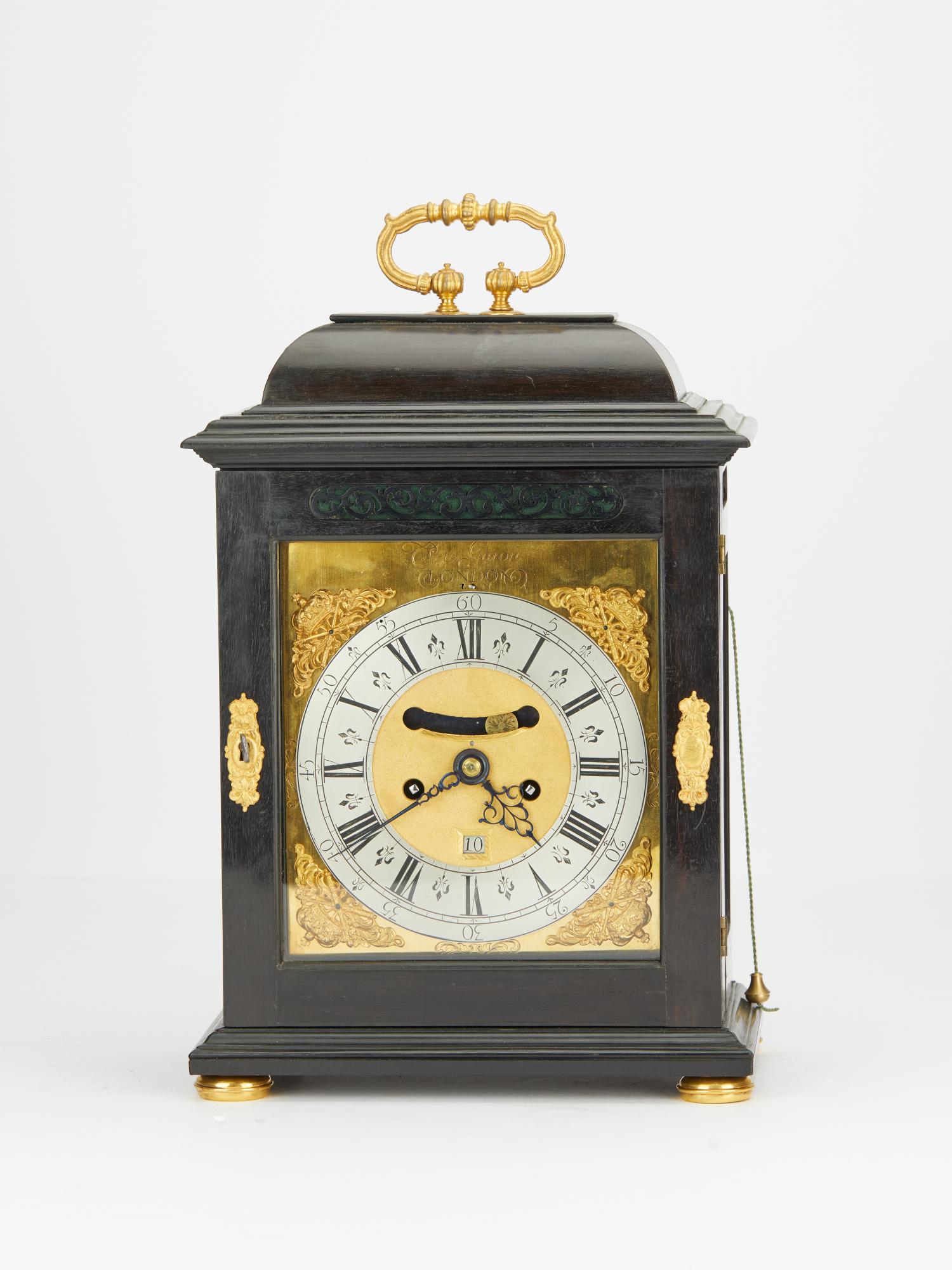 English bracket clock by Peter Garon In Good Condition For Sale In HAARLEM, NL