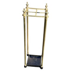 English Brass and Cast Iron Umbrella Stand
