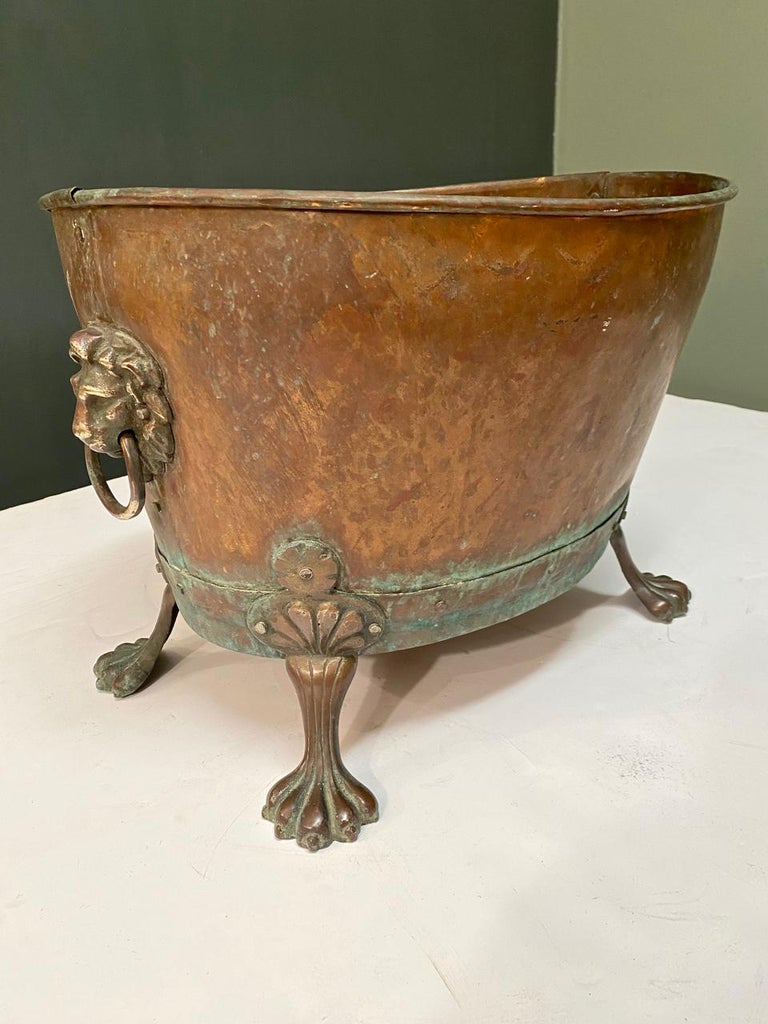 English Brass and Copper Coal Bin at 1stDibs coal bin for sale, coal