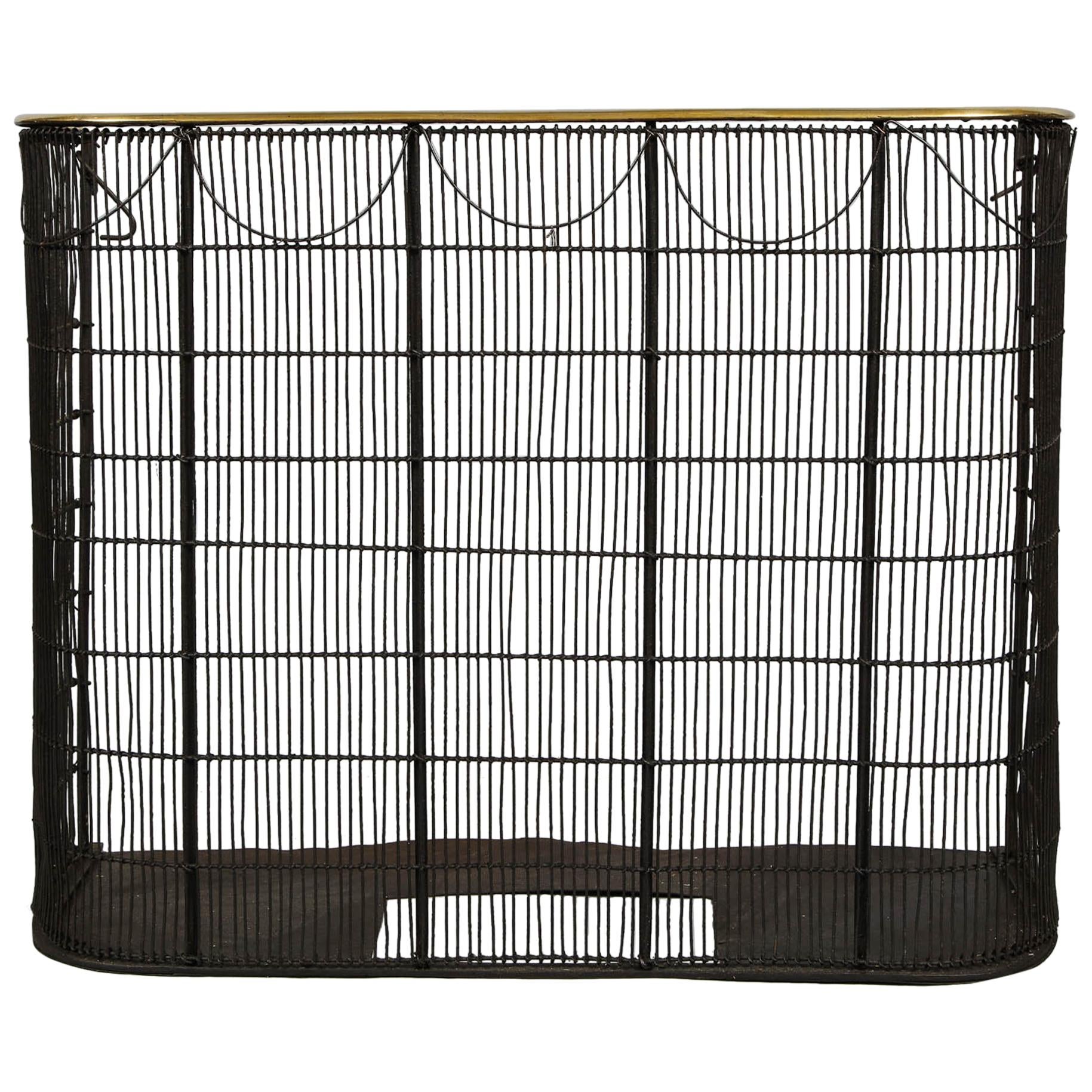 English Brass and Iron Nursery Guard - 30 1/2" wide For Sale