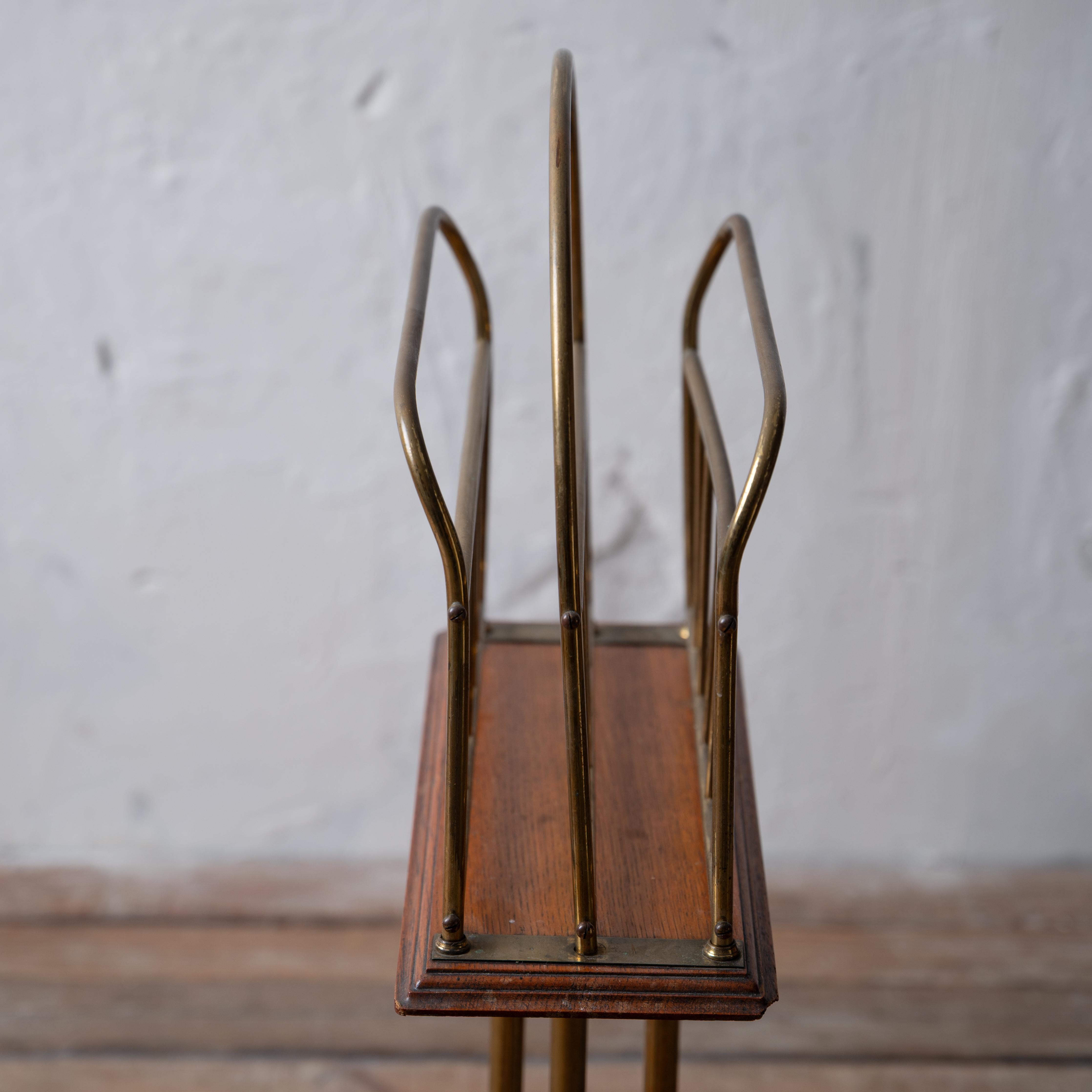 Leggio inglese in ottone e Oak, XIX secolo in vendita 1