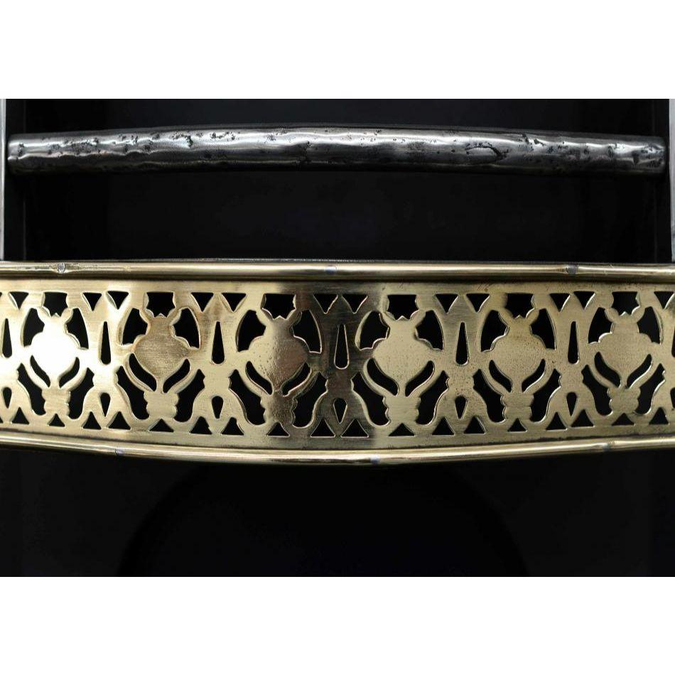 Grille de feu anglaise en laiton et acier Bon état - En vente à London, GB