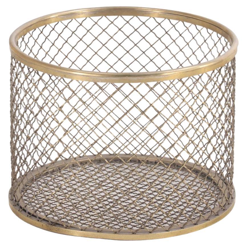English Brass Basket, C. 1910.