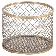 English Brass Basket, C. 1910.